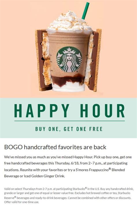 Second coffee free Thursday at Starbucks #starbucks | The Coupons App®