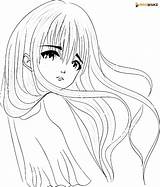 Long Hair Coloring Pages  Home sketch template