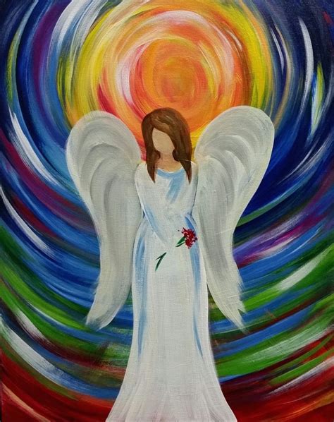 Bright Angel | Simple canvas paintings, Canvas painting, Angel painting