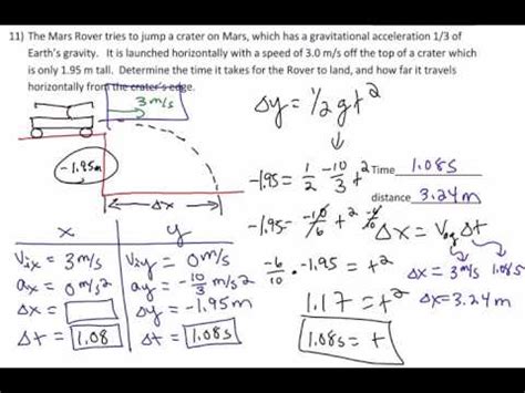 Horizontal Projectile Motion Worksheets