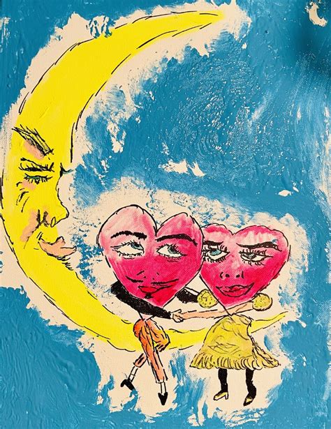 moon and sun in love painting avaible for sale @daisysdenim! dm me in 2020 | Hippie art ...