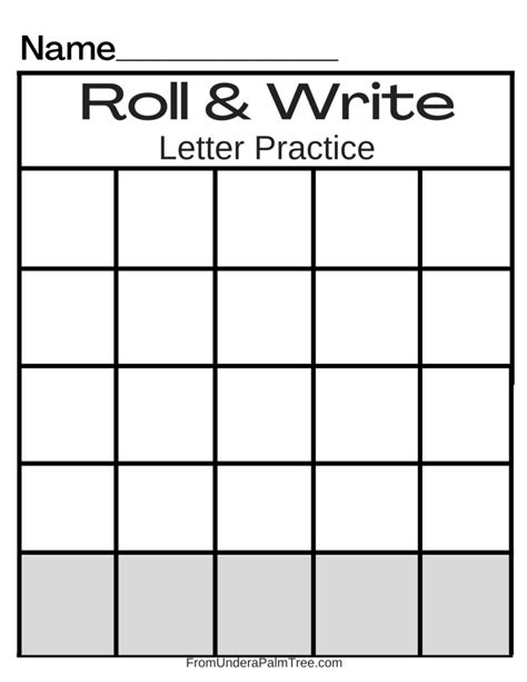 Roll & Write Letter Practice