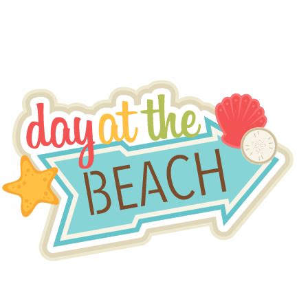 Day at the Beach SVG scrapbook title SVG cut file free svg cuts summer svgs beach svg file free ...