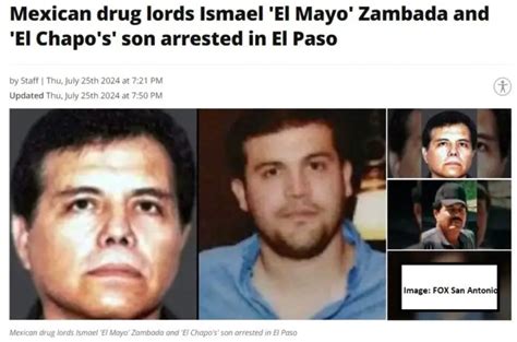 Mexican drug lord Ismael "El Mayo" Zambada and a son of "El Chapo ...