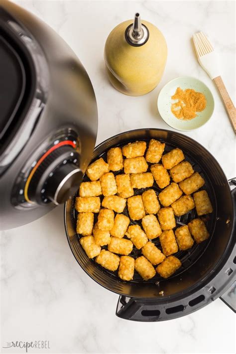 CRISPY Air Fryer Tater Tots (ready in a few minutes!) - The Recipe Rebel