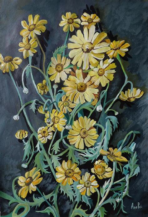 Yellow daisies Painting by Ana Poli - Fine Art America