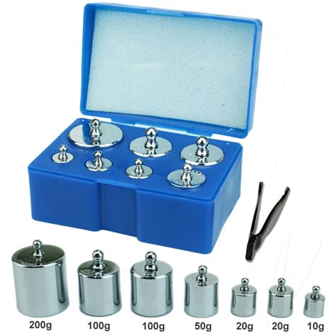 200g 100g 50g 20g 10g Grams Calibration Weight Sets / Kits Weighting Tools for Digital Scales ...