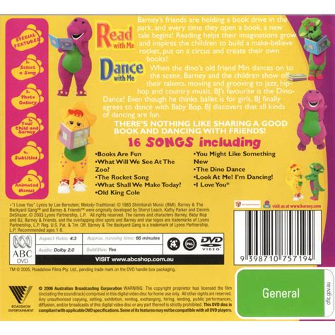 Barney - Read with Me, Dance with Me | DVD | BIG W