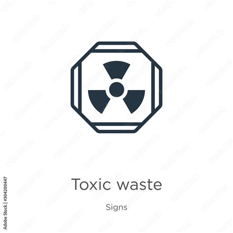 Toxic waste icon vector. Trendy flat toxic waste icon from signs ...