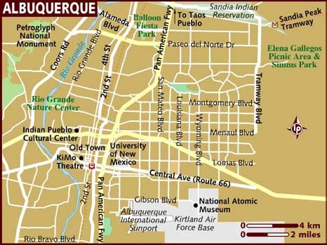 Map of Albuquerque