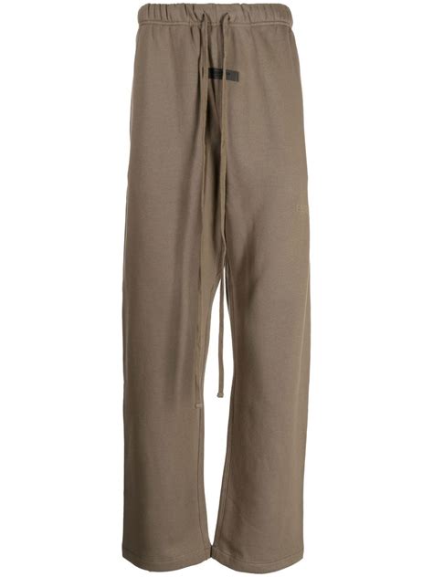 FEAR OF GOD ESSENTIALS logo-patch Drawstring Trousers - Farfetch