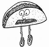 Funny Taco Coloring Pages sketch template