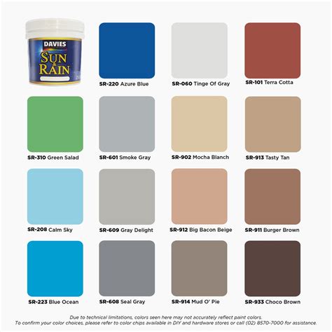 Davies Paint Color Chart And Prices|House Paint Ideas|Paint, 42% OFF