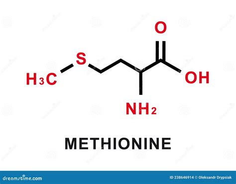 Methionine Chemical Formula. Methionine Structural Chemical Formula Isolated On Transparent ...