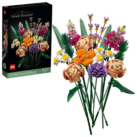 LEGO Icons Flower Bouquet 10280 Building Set for Adults (756 Pieces ...