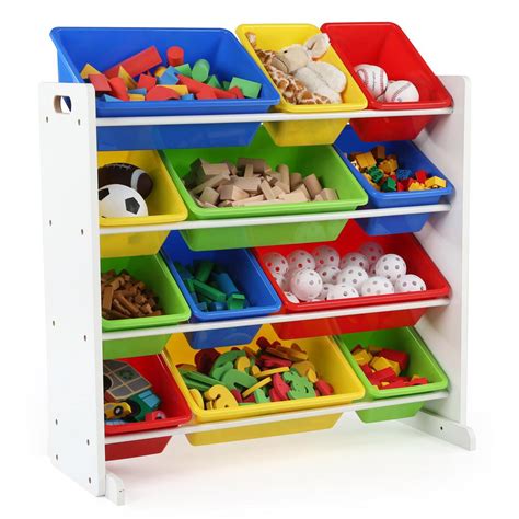 Tot Tutors Summit Collection White Primary Kids Toy Storage Organizer ...