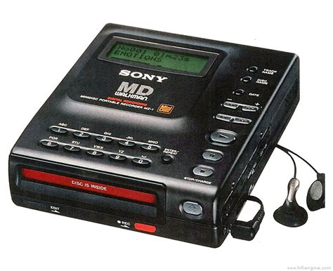 Sony MZ-1 Minidisc Portable Recorder Manual | HiFi Engine