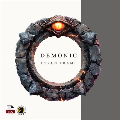 D&D Demonic Token Border for Dungeons and Dragons Tabletop RPG Roll20 ...