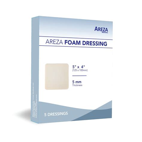 Buy Foam Dressing Polyurethane 5"x4" 12.5 cm X 10 cm Box of 5 Sterile ...