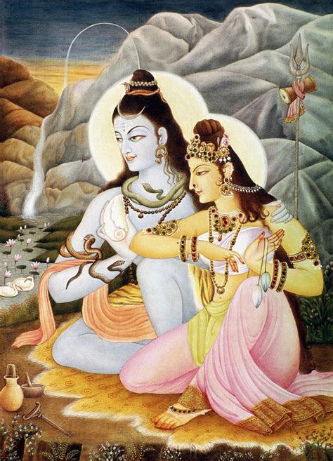 Lord Shiva Parvati Painting by Dinodia | Fine Art America