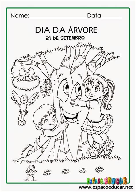 Dia da árvore: desenhos para colorir, pintar, imprimir!-ESPAÇO PEDAGÓGICO