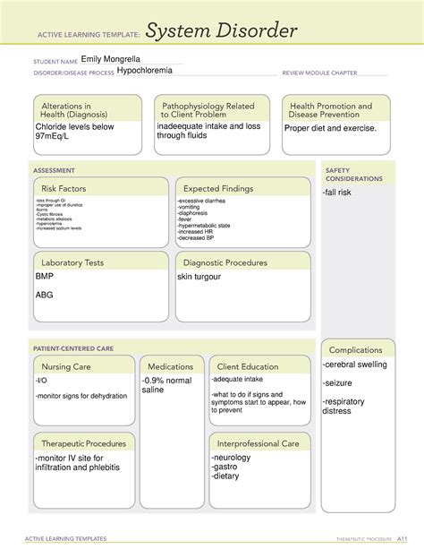 Hypochloremia-Active Template - ACTIVE LEARNING TEMPLATES THERAPEUTIC PROCEDURE A System ...