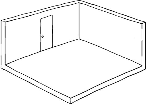 Empty Room Template Sketch Coloring Page