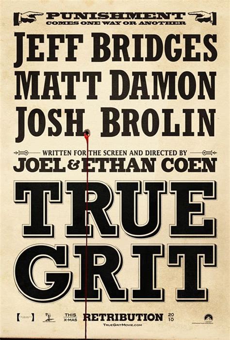 True Grit Poster : Teaser Trailer