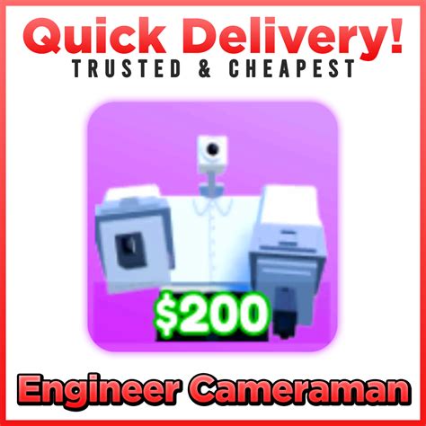 Engineer Cameraman Toilet Tower Defense - Game Items - Gameflip