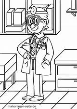 Arzt Malvorlage Mewarnai Dokter Medizin Ausmalbilder Dibuixos  sketch template
