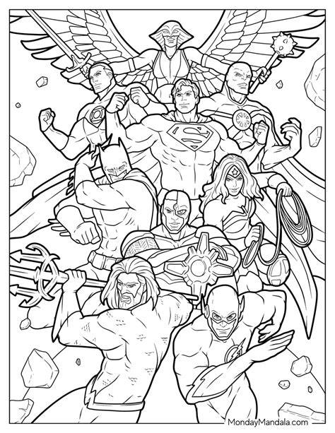 22 Justice League Coloring Pages (Free PDF Printables)