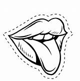 Tongue Taste Coloring Page sketch template