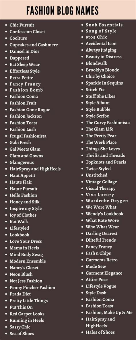 Fashion Blog Names: 200+ Cute Fashion Blogger Name Ideas