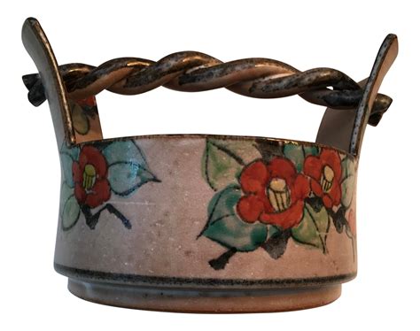 Japanese Art Deco Pottery Bowl | Chairish