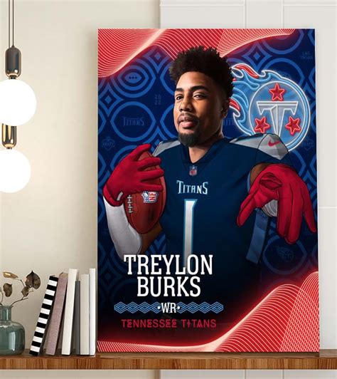 Treylon Burks goes to Tennessee Titans NFL Draft Poster Canvas - REVER ...