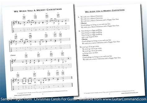 Printable Christmas Guitar TABs & Chords Download