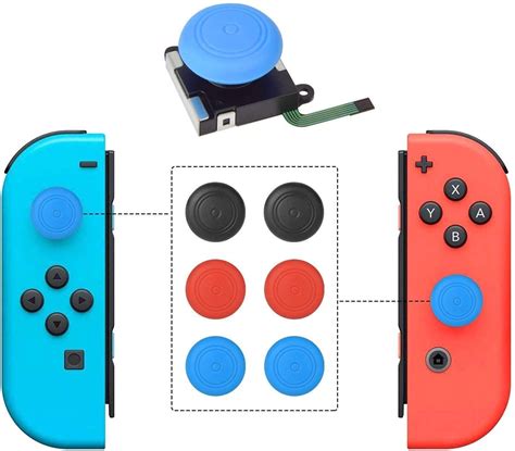 2-Pack 3D Joycon Joystick Replacement,ABLEWE Analog Thumb Stick Joy Con Repair Kit for Nintendo ...