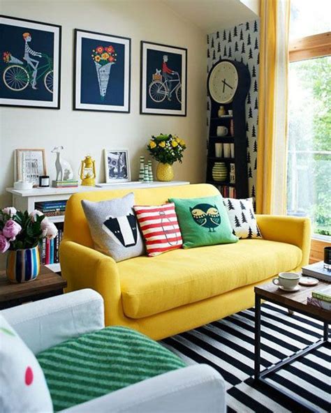 How To Design With And Around A Yellow Living Room Sofa