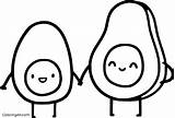 Avocado Coloring Page sketch template