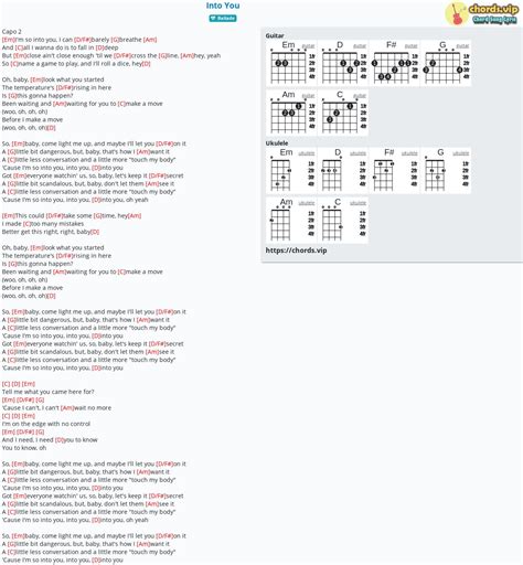 Chord: Into You - tab, song lyric, sheet, guitar, ukulele | chords.vip