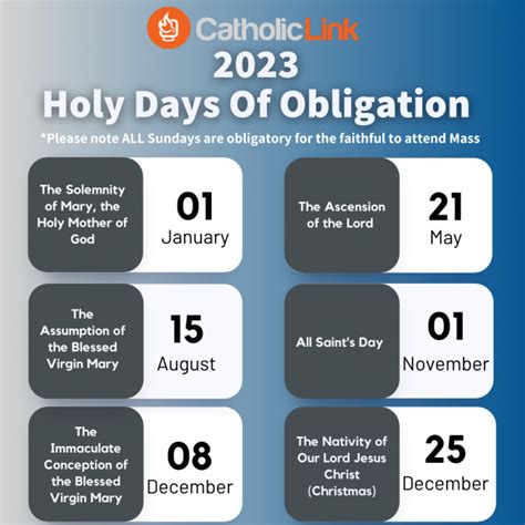 Holy Days Of Obligation 2024 Catholic - Korry Mildrid