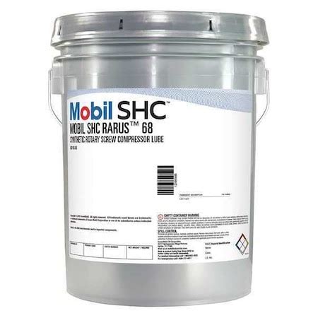 Mobil Compressor Oil, 5 gal., Pail, ISO VG 68 122000 | Zoro.com