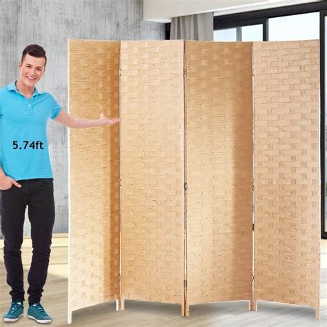 Buy Room Dividers and Folding Privacy Screens 4 Panel 6 ft Foldable Portable Room Seperating ...