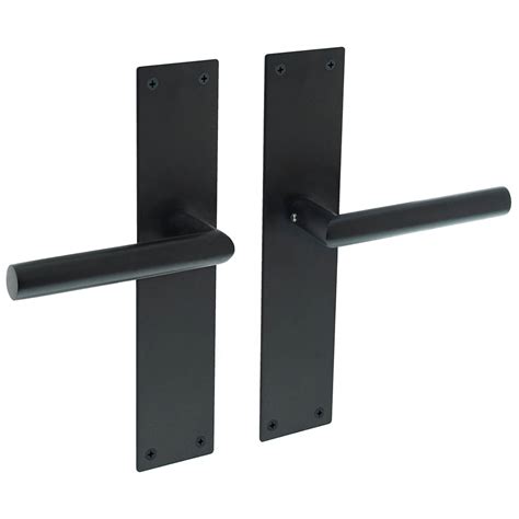 Door handle on back plate, Interior, Matt Black - Model 583 - Black ...