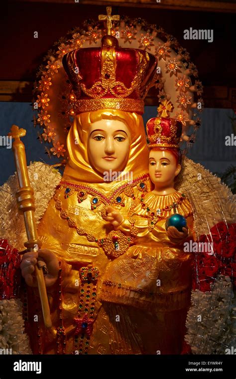 Statue of Our Lady of Velankanni, a Christian Tamil saint, Antony, Hauts-de-Seine, France ...