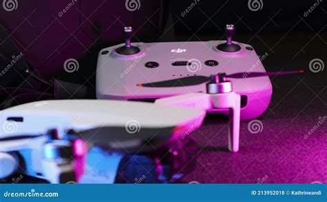 Dji Mini 2 New Drone Close-up with Remote Control Stock Footage - Video of device, selective ...
