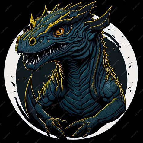 Premium Vector | Dragon039s lair komodo dragon vector art for wall hangings