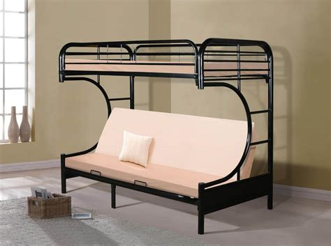 Black Metal Futon Bunk Bed | Kids' Bunk Beds