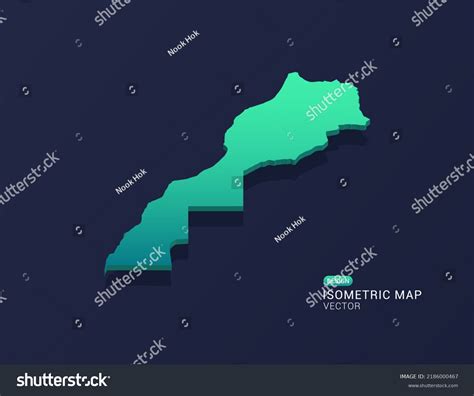 Sahara Map Isometric Green Gradient Vector Stock Vector (Royalty Free ...