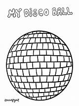 Disco Ball Coloring Sheet  PDF sketch template